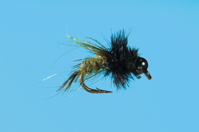 Solitude Fly Company Bead Head Good & Plenty Nymph Olive  (g5)