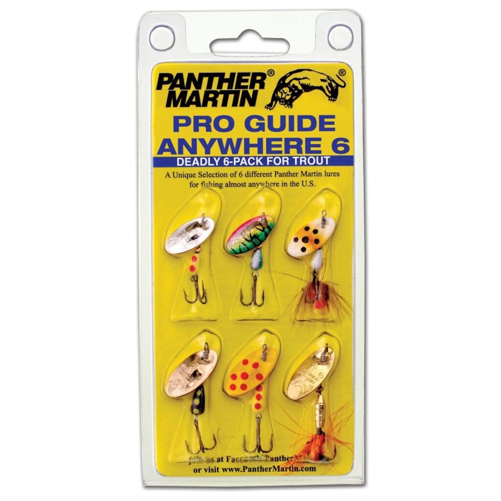 Anywhere 6 Spinner Kit, #2/# 3/#4 Panther Martin AW6 Pro Guide - Discount  Fishing Tackle