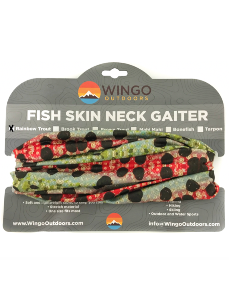 Wingo Fish Skin Neck Gaiter Rainbow Trout - Discount Fishing Tackle