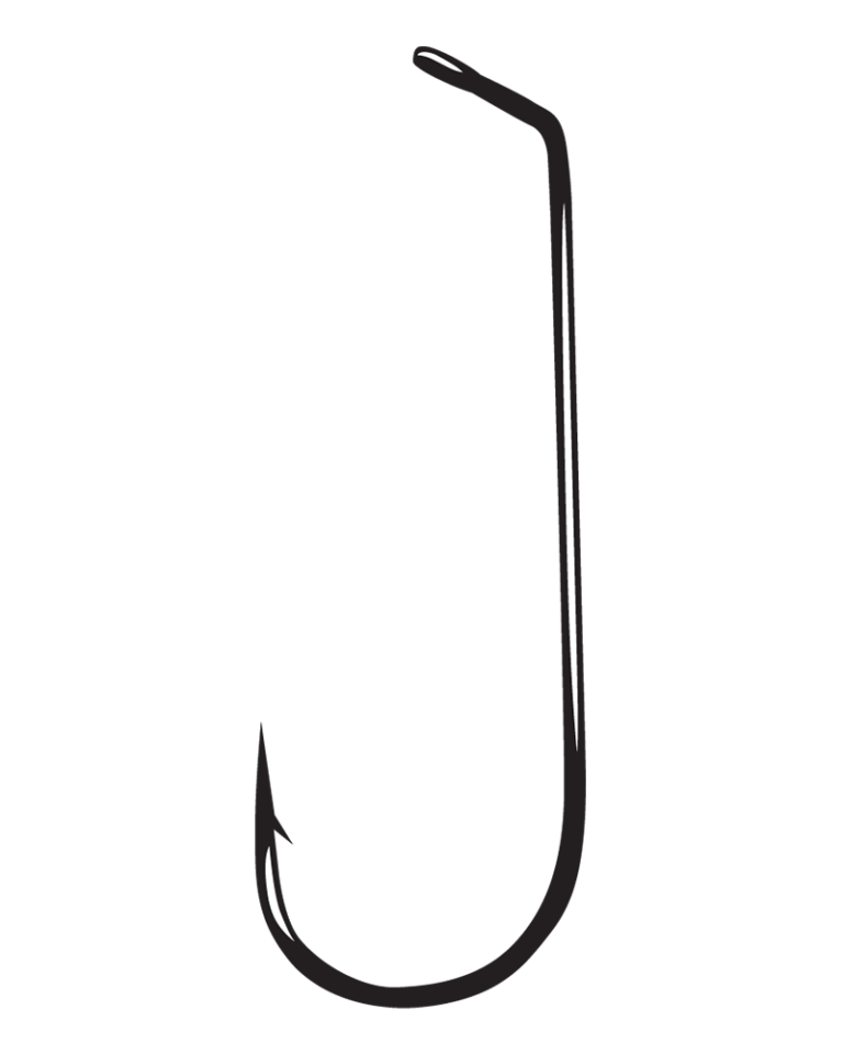 Jig Hook 60 Flat Eye, Light Wire NS Black, 100 Pack 3/0