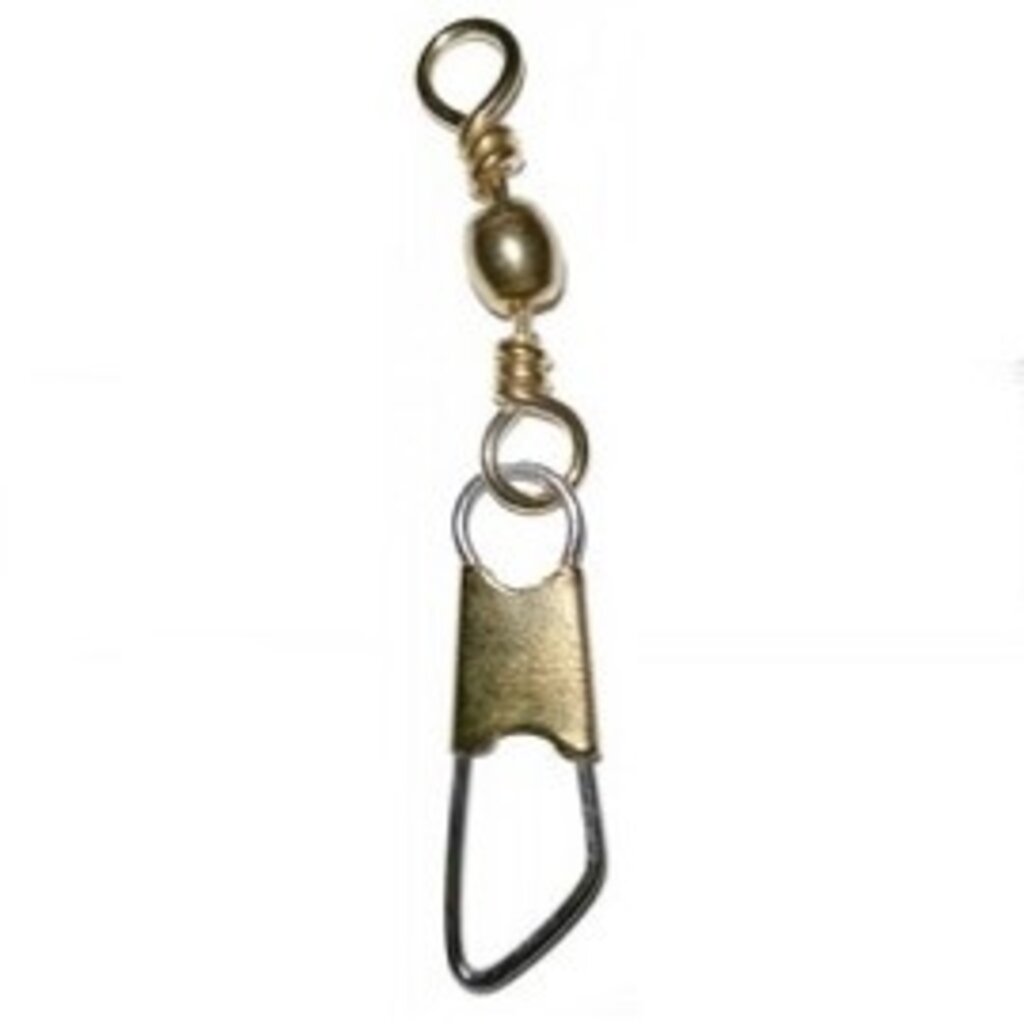 Mustad Barrel Swivel Safety Snap Brass - Discount Fishing Tackle