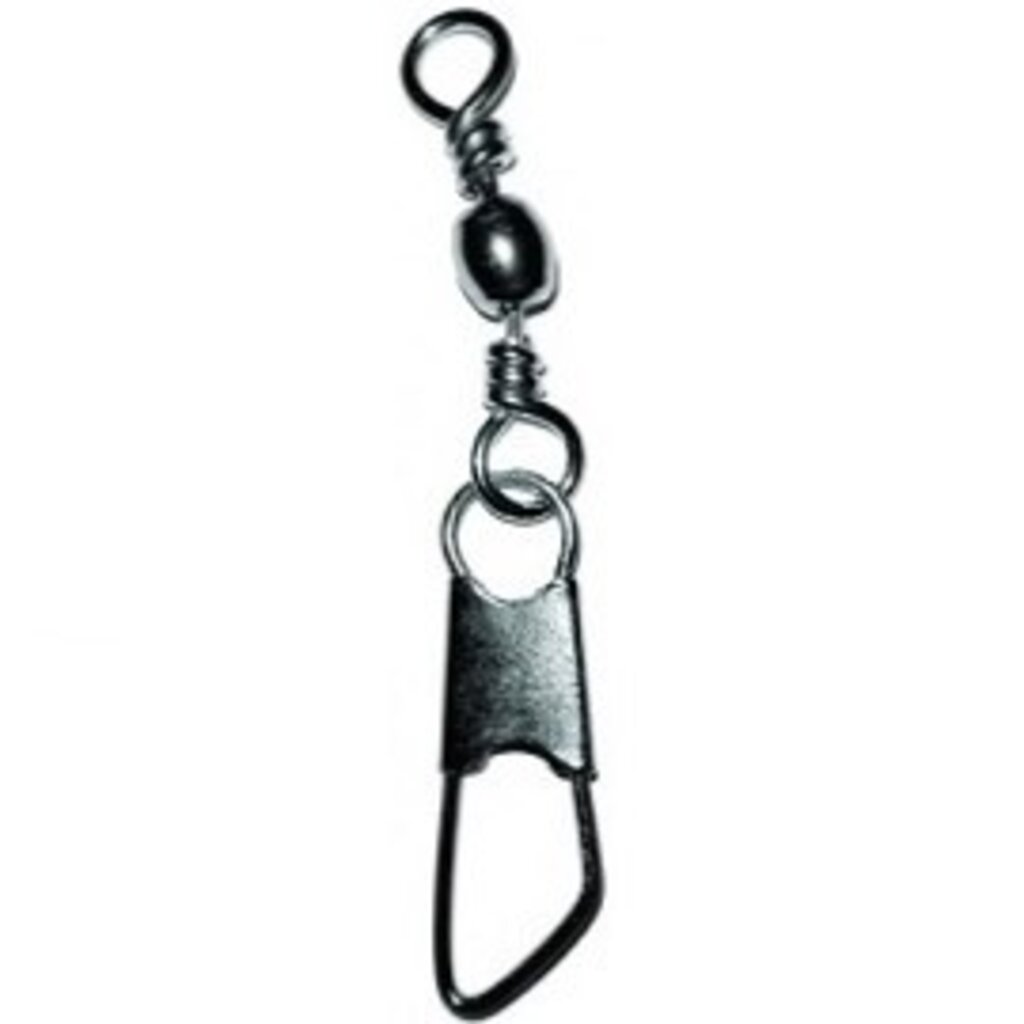 Mustad Barrel Swivel Safety Snap Black - Discount Fishing Tackle