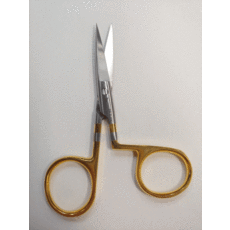 Dr. Slick Hair Scissor, 4-1/2", Twisted Loop, Gold Loops, Straight