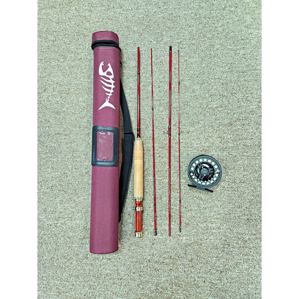 Small Stream Fly Fishing Combo 6 Foot 1 Inch 3 Piece Fly Rod with
