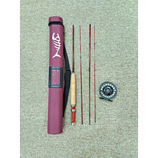 Small Stream Fly Fishing Combo  6 Foot 1 Inch 3 Piece Fly Rod  with Matching Reel -fly line- leader