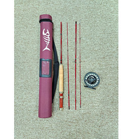 Small Stream Fly Fishing Combo  6 Foot 1 Inch 3 Piece Fly Rod  with Matching Reel -fly line- leader