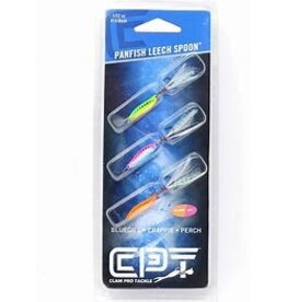 Clam Clam Panfish Leech Flutter Spoon 1/32 #14hook  Glow