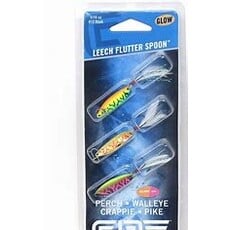 Clam Clam Leech Flutter Spoon 1/8th #10hook Glow