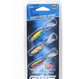 Clam Clam Leech Flutter Spoon 1/8th #10hook Glow