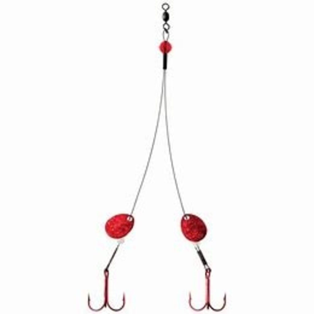 Clam Clam 10573 Big Tooth Rig, Size 1/0 Red