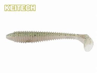 Keitech Keitech FS68482 Fat Swing Impact Ghost Rainbow Trout, 6.8", Fat Paddletail Swimbait, 3Pk, Blister Pack, Squid Scent Infused