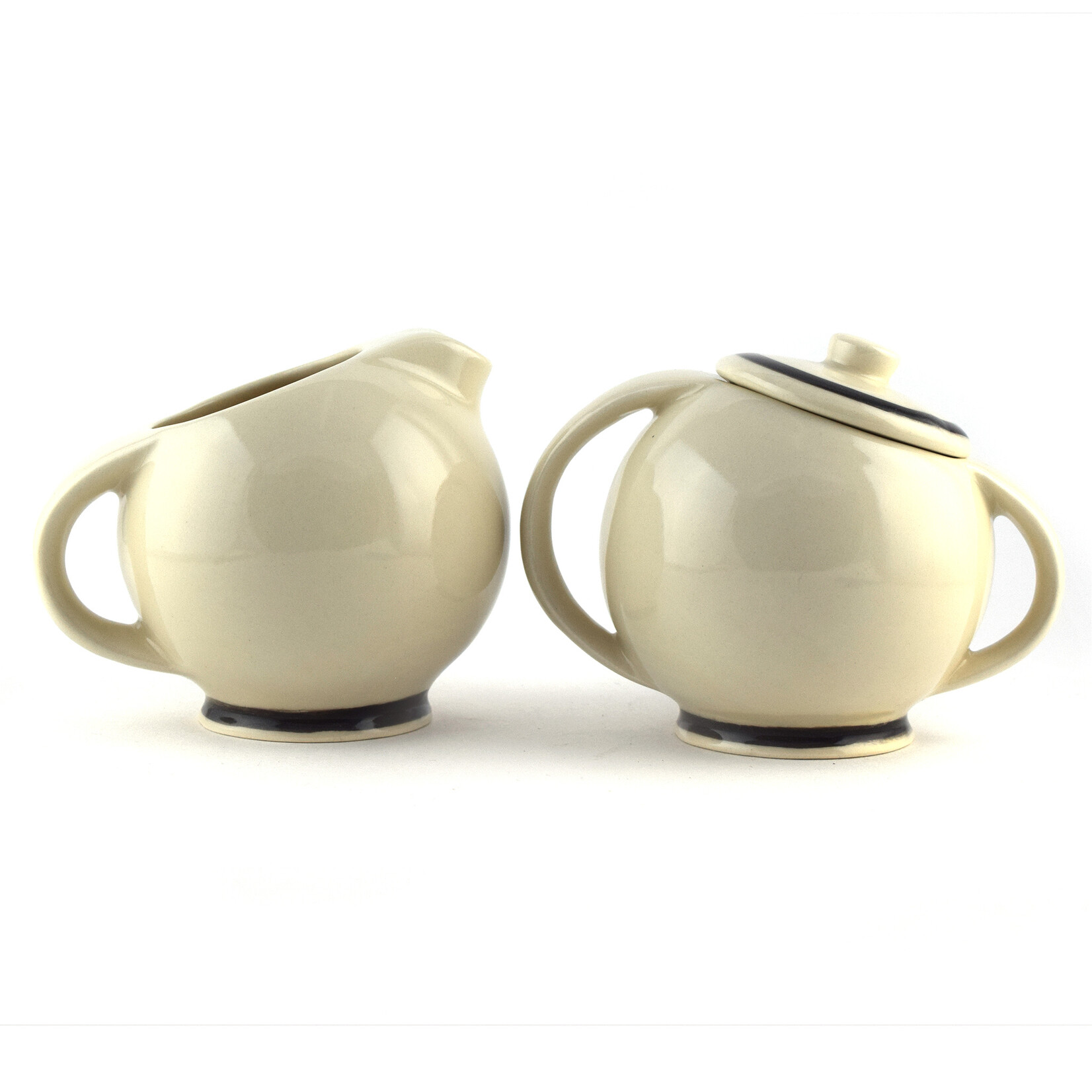 Medalta Ware Reproduction Slanted Cream & Sugar Set