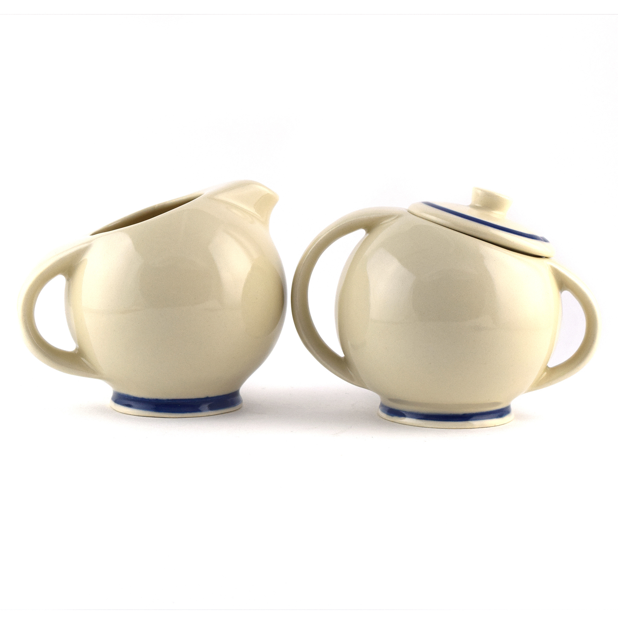 Medalta Ware Reproduction Slanted Cream & Sugar Set