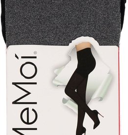 MeMoi Diamond Contrast Opaque Tights Black Heather Small/Medium at