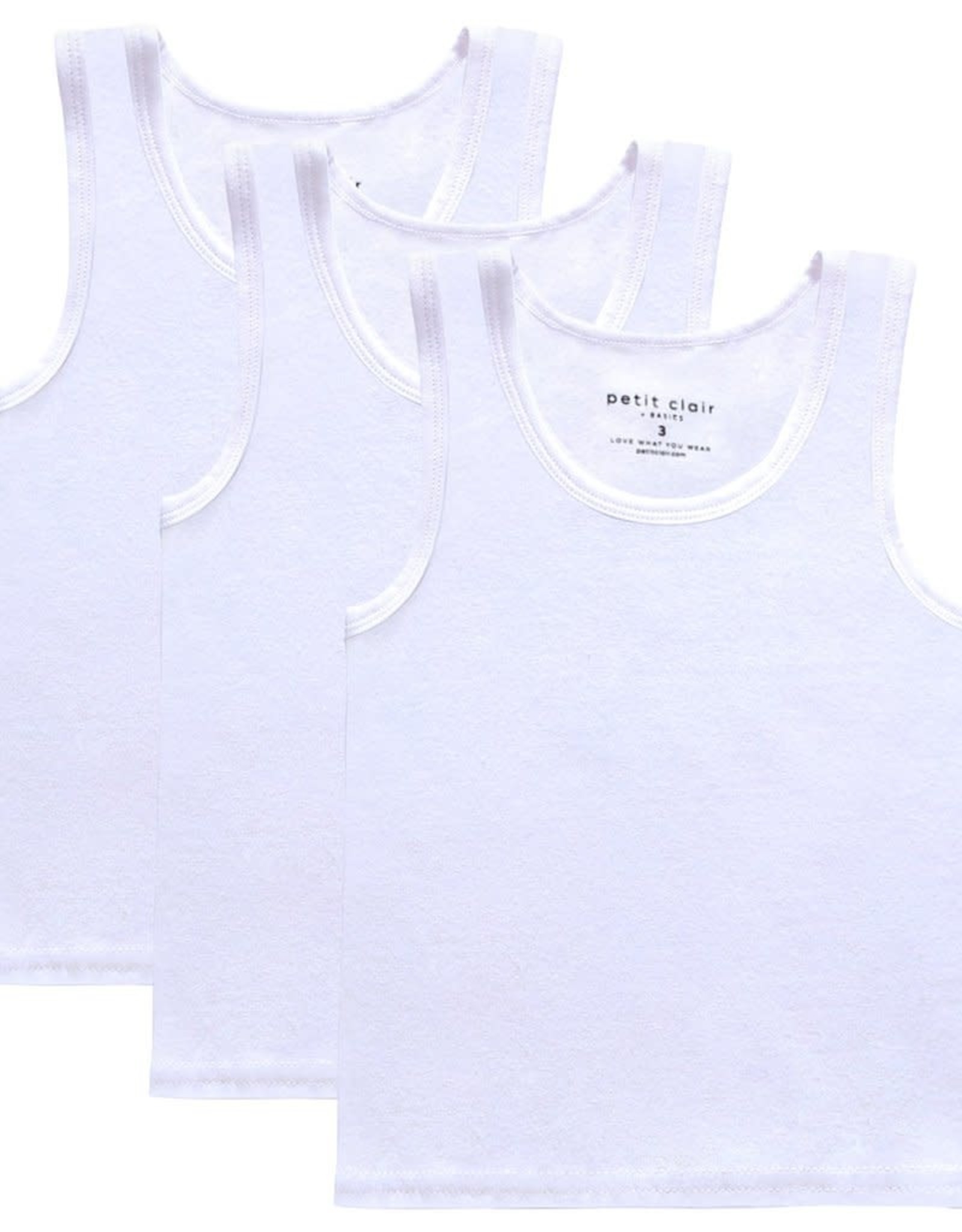 Petit Clair Boys White 3pc Tank Set