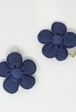 Denim Floral Clip