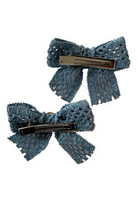 Halo Luxe Della Chenille Lace Double Bow Clip