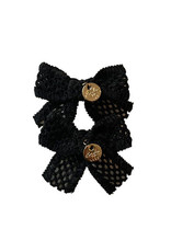 Halo Luxe Della Chenille Lace Double Bow Clip