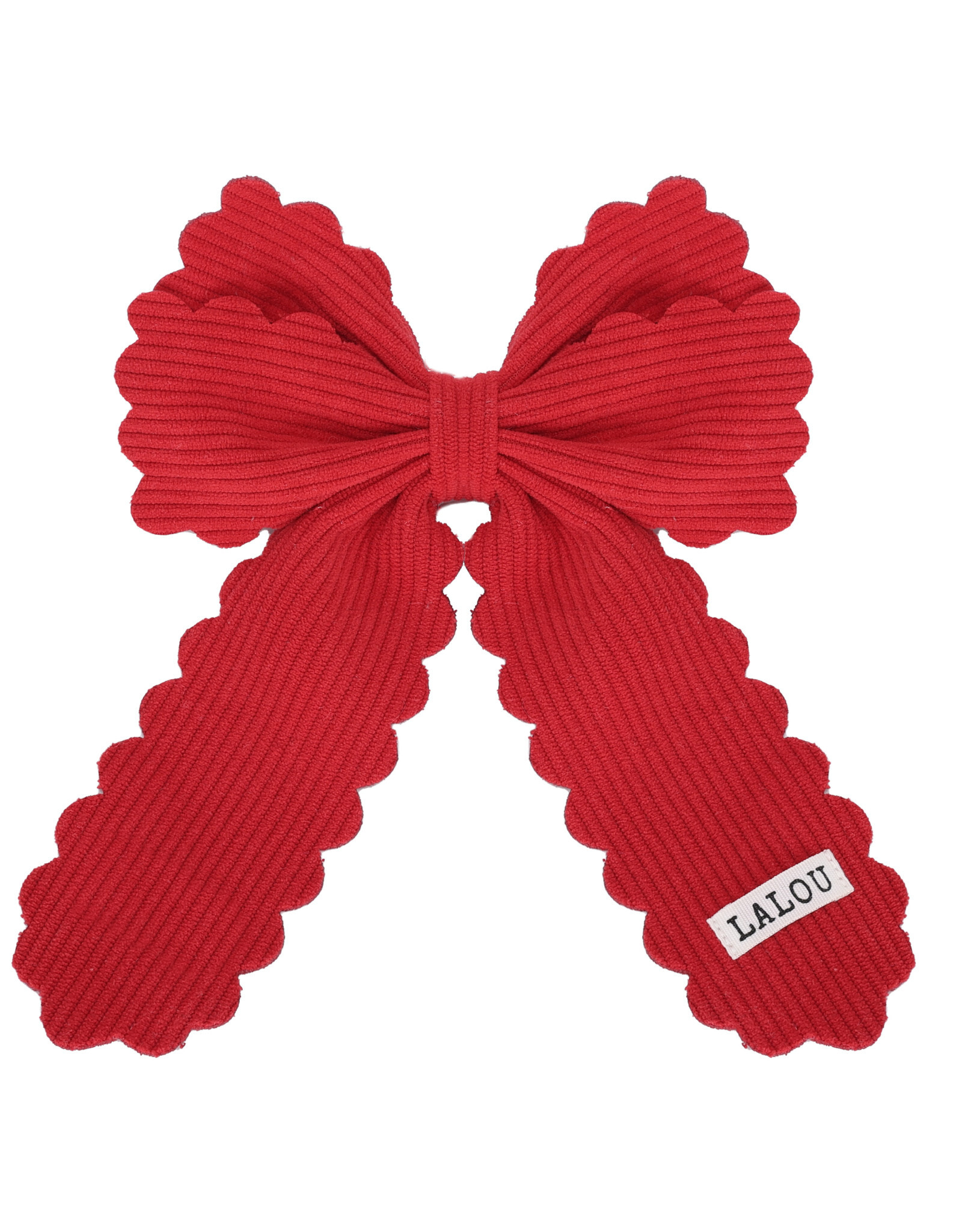 Lalou Scalloped Corduroy Bow