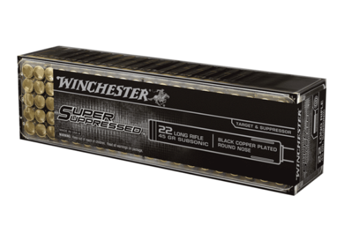 WINCHESTER SUPER SUPPRESSED 22LR 45GR BCPRN 1090FPS 100RNDS (WIN029) 