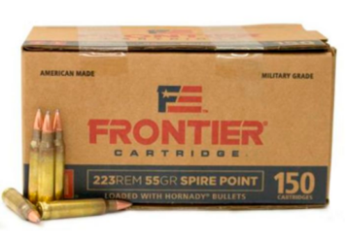 OSA2629-HORNADY FRONTIER 223 REM 55GR SPIRE POINT 150RNDS 