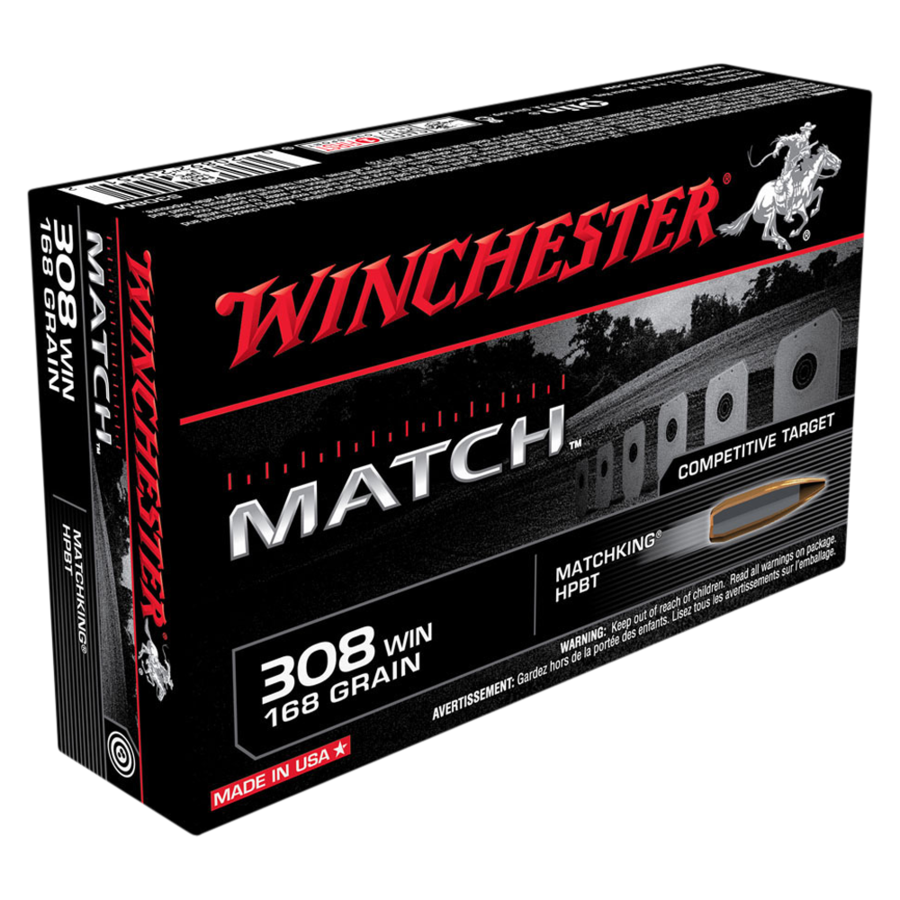 WIN021-WINCHESTER MATCH 308 WIN 168GR HPBT 20RNDS