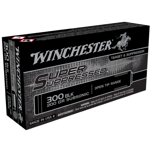 WIN042-WINCHESTER SUPER SUPPRESSED 300 BLACKOUT 200GR OPEN TIP 20RNDS 