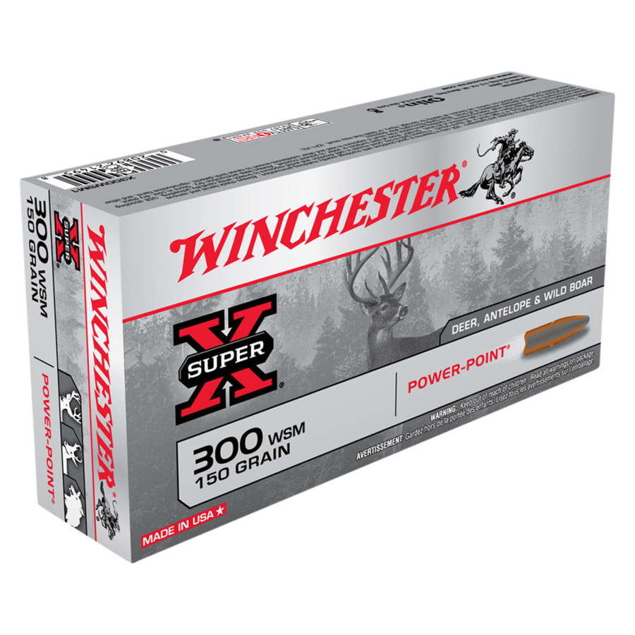 WIN1673-WINCHESTER SUPER X 300 WSM 150GR PP 20RNDS