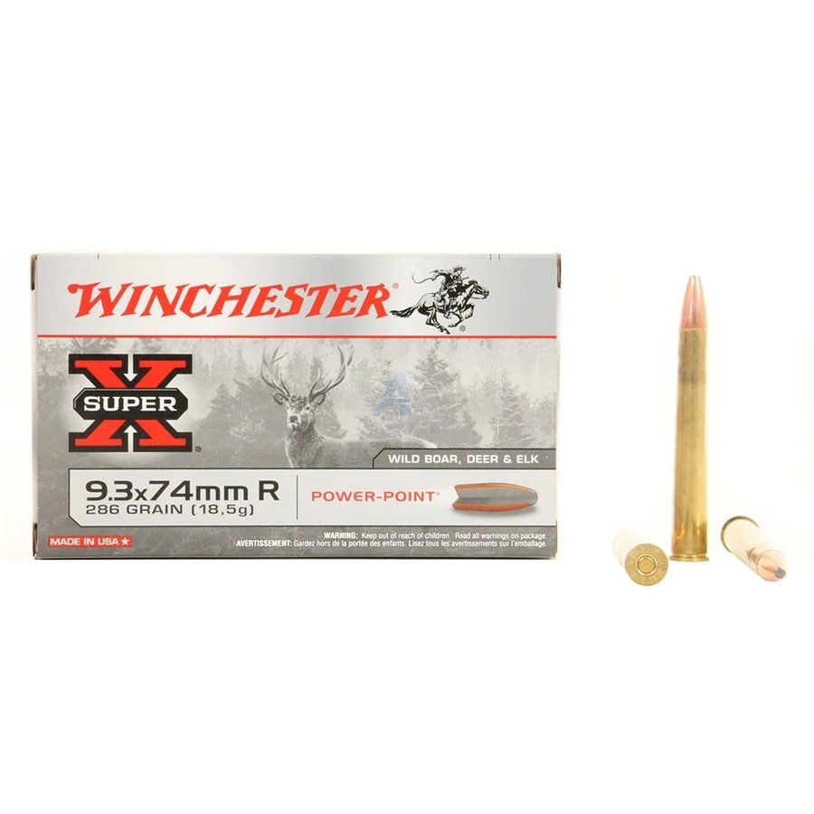 WIN057-WINCHESTER SUPER X 9.3X74R 286GR PP 20RNDS