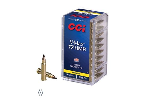 NIO2260-CCI V-MAX 17HMR 17GR POLYMER TIP 2550FPS 50RNDS 