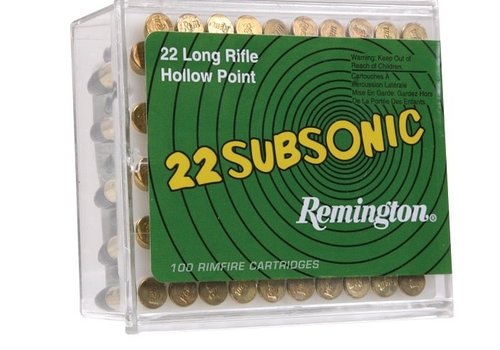 RAY217-REMINGTON 22 SUBSONIC 22LR 38GR HP 100RNDS 