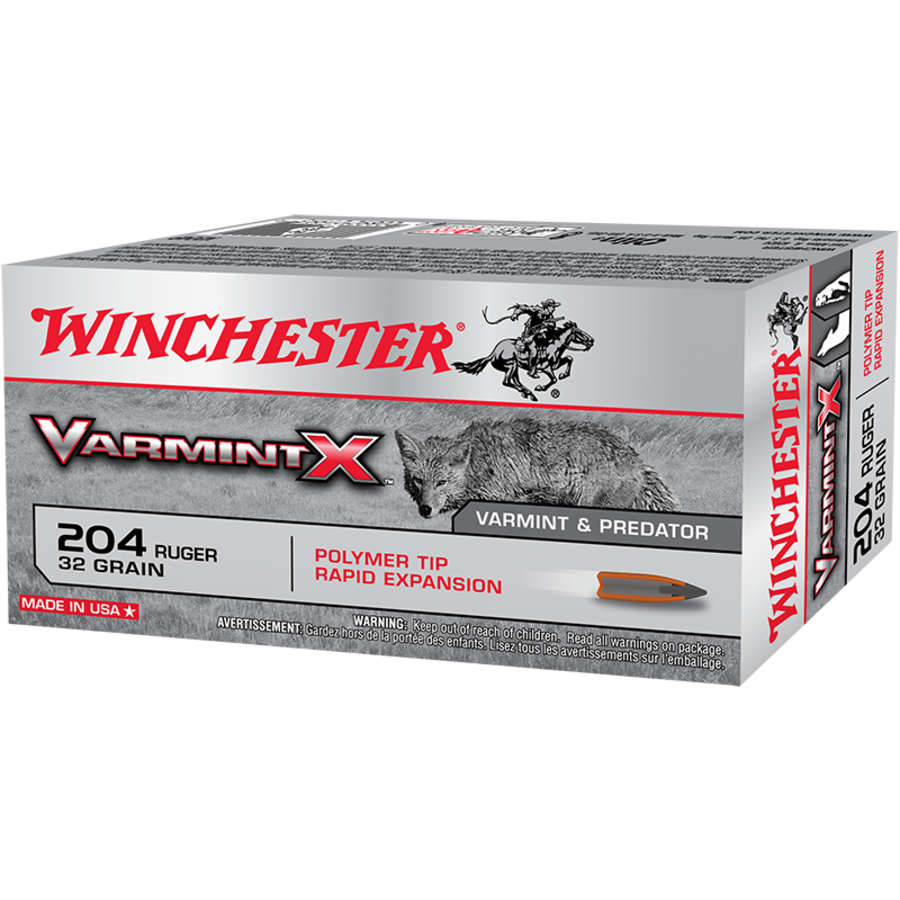 WIN1167-WINCHESTER VARMINT X 204 RUGER 32GR PT 20RNDS