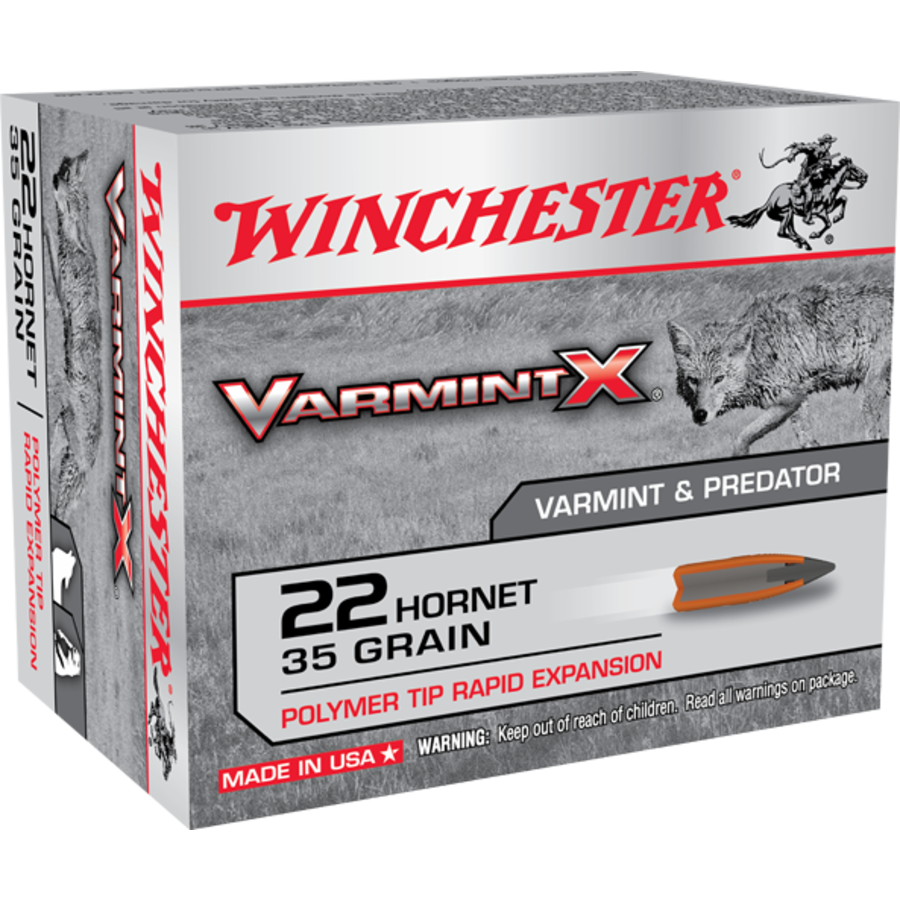WIN1171-WINCHESTER VARMINT X 22 HORNET 35GR PT 20RNDS