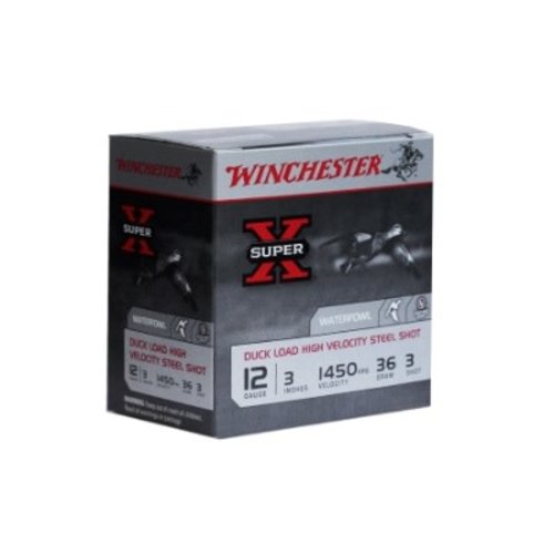 WIN155-WINCHESTER SUPER X 12G 3" 36GM #3 1450FPS 25RNDS 