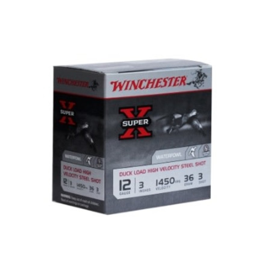WIN155-WINCHESTER SUPER X 12G 3" 36GM #3 1450FPS 25RNDS
