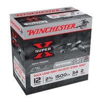 WINCHESTER SUPER-X DUCK LOAD HV STEEL SHOT 12G 70MM 34GM #2 1500FPS 25RNDS (WIN794)