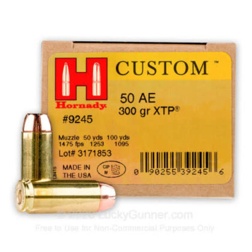 OSA2630-HORNADY 50 AE 300GR XTP 20RNDS 