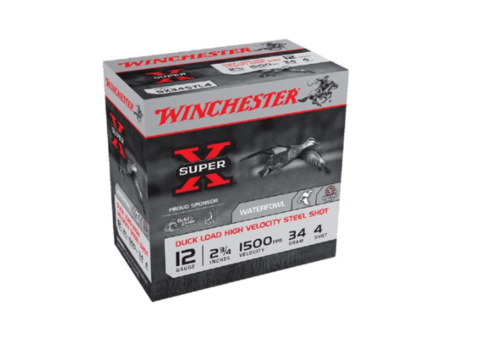 WINCHESTER SUPER-X DUCK LOAD HV STEEL SHOT 12G 70MM 34GM #3 1500FPS 25RNDS (WIN796) 