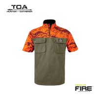 HUNTERS ELEMENT NGAHERE BUSH SHIRT FOREST GREEN/DESOLVE VEIL FIRE