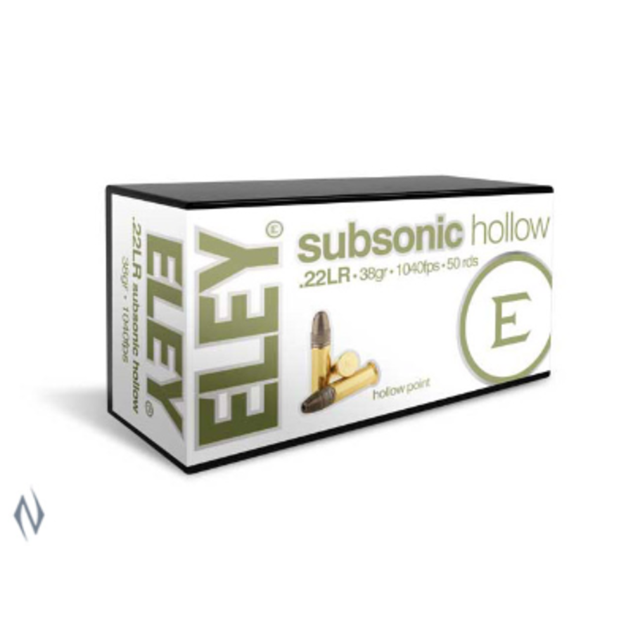 NIO1399-ELEY SUBSONIC 22LR 38GR HP 1040FPS 50RNDS