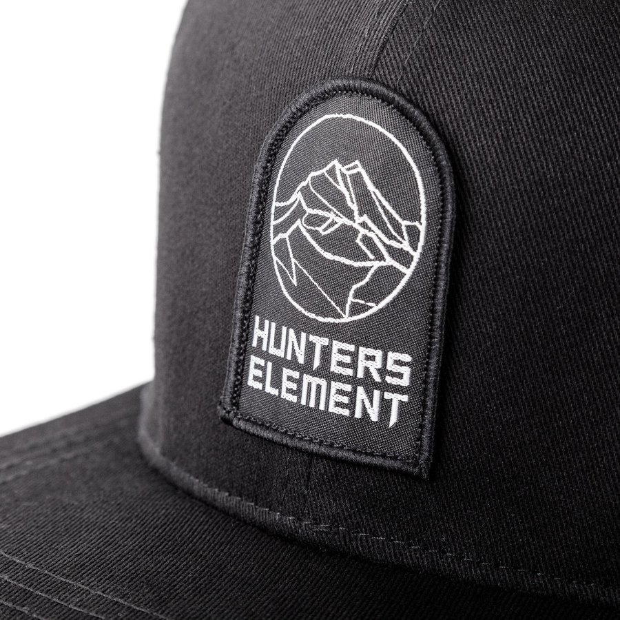 HUNTERS ELEMENT ALP CAP FLAT PEAK BLACK (HUE181)