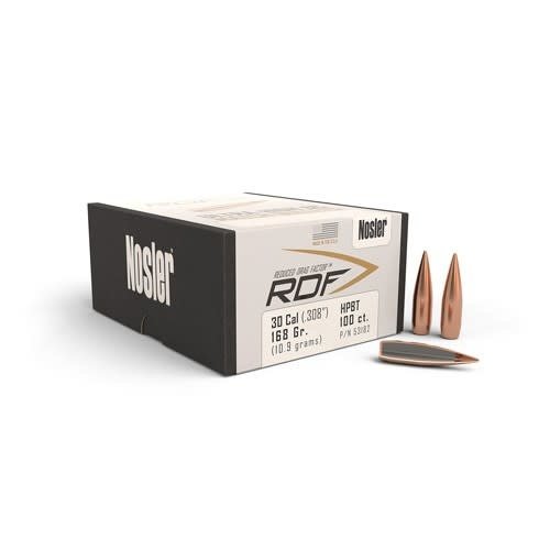 NIO2068-NOSLER RDF 30CAL .308 168GR HPBT 100P #53182 