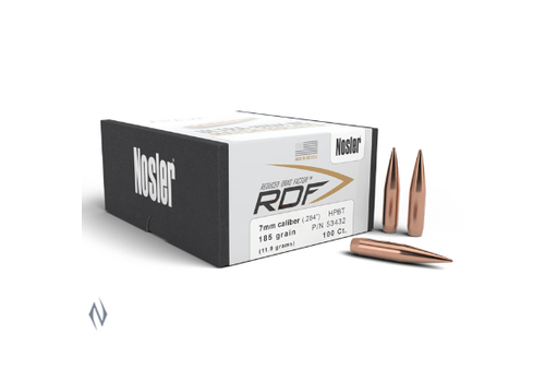 NIO2079-NOSLER RDF 7MM .284 185GR HPBT 100P #53432 