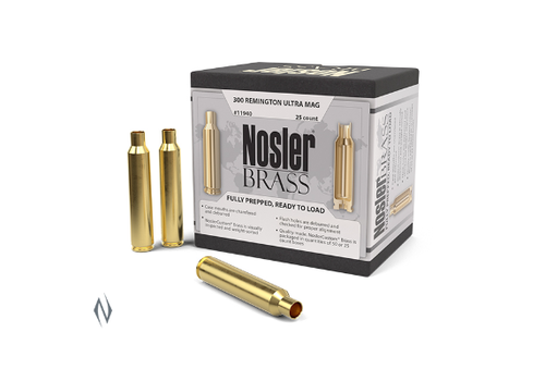 NIO159-NOSLER CUSTOM BRASS 300 REM ULTRA MAGNUM 25PK 