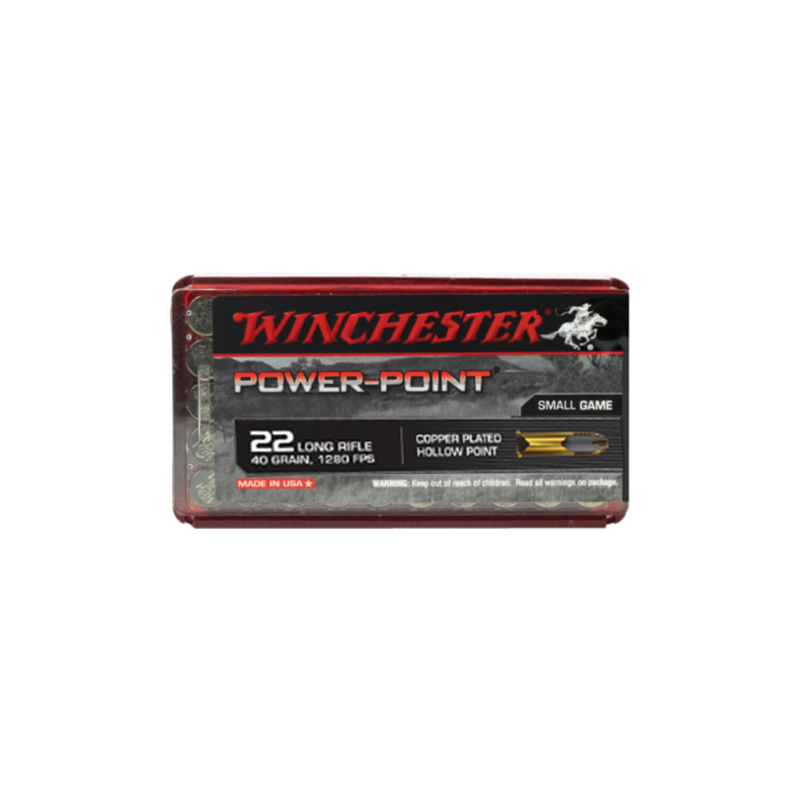 WINCHESTER POWER POINT 22LR 40GR CPHP 1280FPS 50RNDS (WIN136)