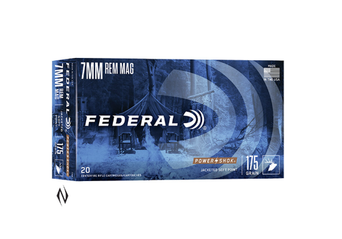 NIO088-FEDERAL POWER-SHOK 7MM REM MAG 175GR SP 20RNDS 