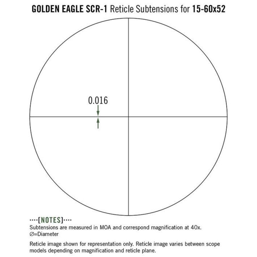 VORTEX GOLDEN EAGLE 15-60x52 SCR-1 MOA (EVA055)