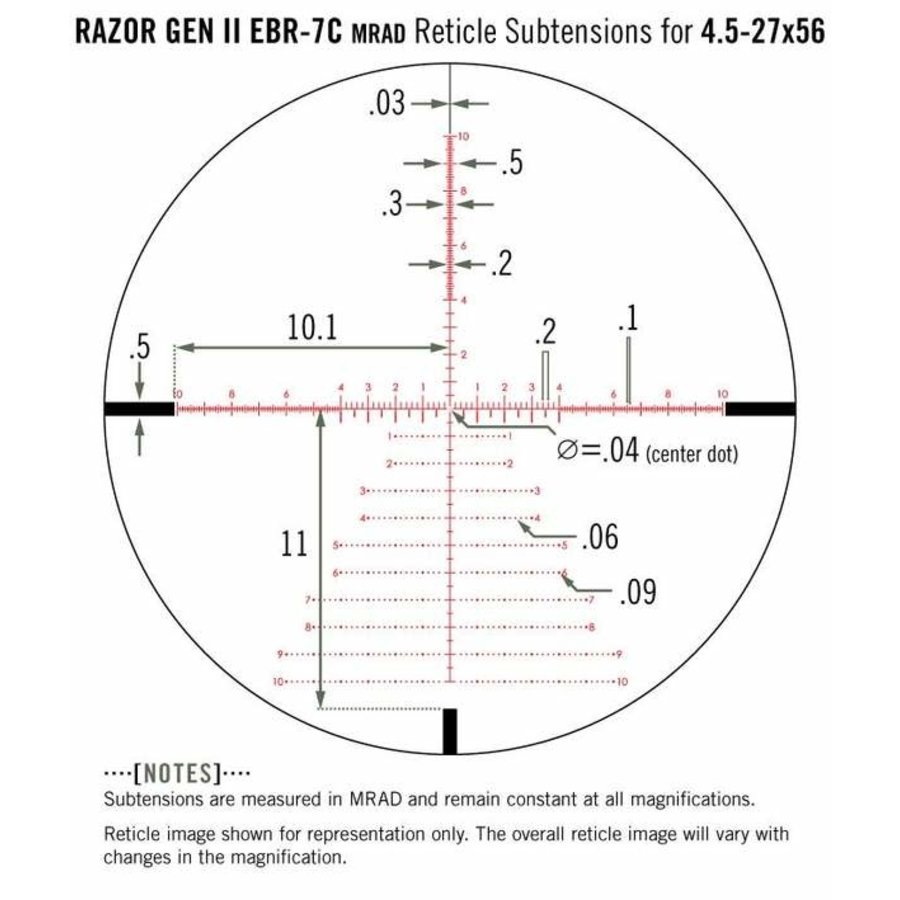 VORTEX RAZOR HD 4.5-27x50 GEN II EBR-7C MRAD (EVA100)