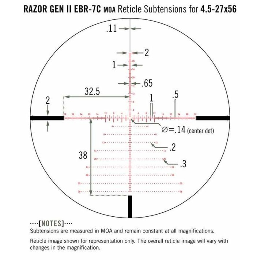 VORTEX RAZOR HD 4.5-27x50 GEN II EBR-7C MOA (EVA101)