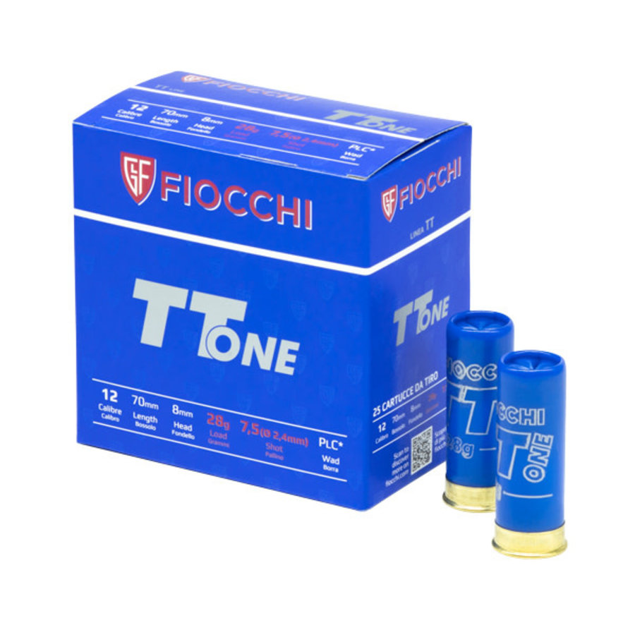 TAS077-FIOCCHI ITALY TT ONE 12G 28GR #7.5 1300FPS 25RNDS